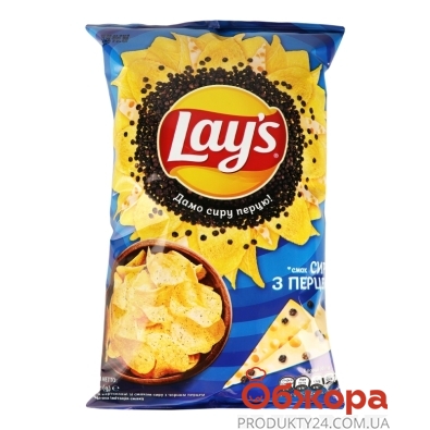 Чіпси Lay`s 120г зі смаком сиру та чорного перцю – ІМ «Обжора»