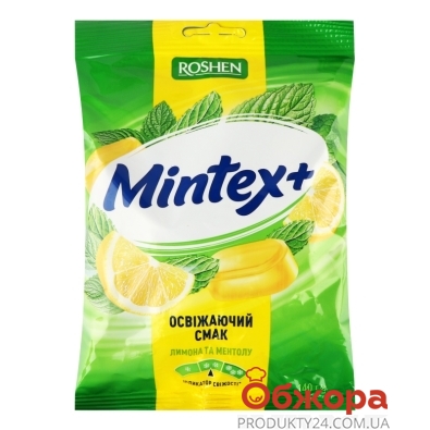 Цукерки Roshen карамель 140г Mintex+ зі смаком лимону та ментолу – ІМ «Обжора»