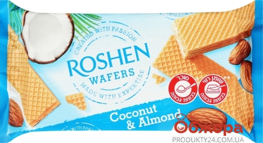 Вафлі Roshen Wafers 216г Coconut&Almond – ІМ «Обжора»