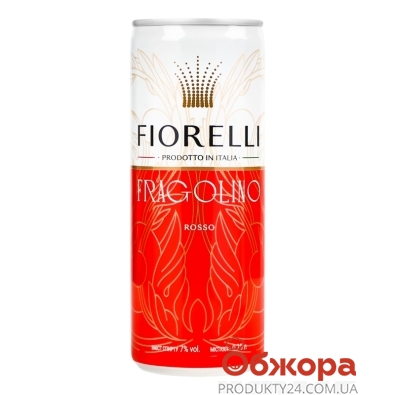 Напій винний Fiorelli 0,25л 7% Fragolino Rosso з/б – ІМ «Обжора»