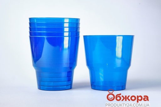 Набір стакани 6шт 200мл склопластик блакитні – ІМ «Обжора»