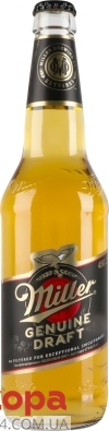 Пиво Miller 0,45л 4,7% Genuine Draft світле пл – ИМ «Обжора»