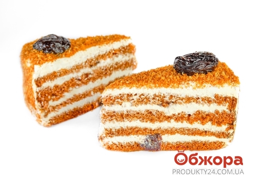 Торт Медовик з чорносливом нарізаний – ІМ «Обжора»