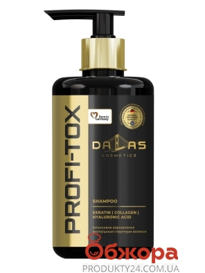 Шампунь Dalas 1л Profi-tox з кератином, колагеном і гіалуроновою кислотою – ІМ «Обжора»