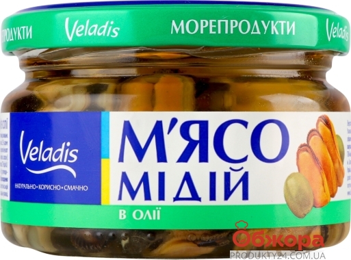 Мідії Veladis 200г в олії – ІМ «Обжора»