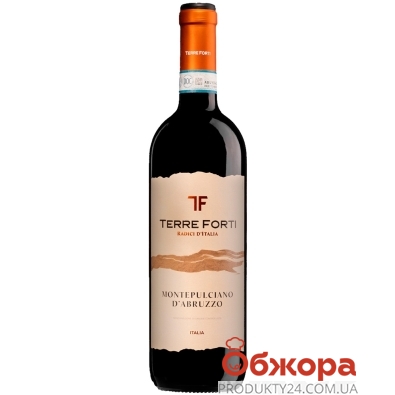Вино Terre Forti 0,75л 12,5% Мontepulciano d’Abruzzo DOC червоне сухе – ИМ «Обжора»