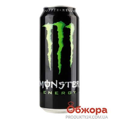 Напій енергетичний Monster 0,5л б/алк Energy з/б – ИМ «Обжора»