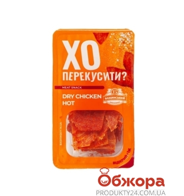 Чіпси курячі Бащинський 50г Dry chicken hot – ІМ «Обжора»