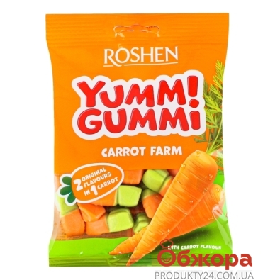 Цукерки желейні Roshen 70г Yummi Gummi Carrot Farm – ИМ «Обжора»