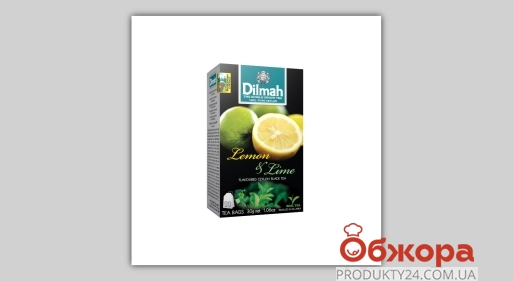 Чай Dilmah 1,5г*20пак лимон і лайм чорний – ИМ «Обжора»