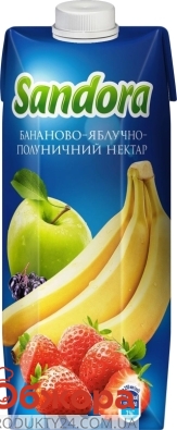 Нектар Сандора 0.5л банан-яблуко-полуниця – ИМ «Обжора»