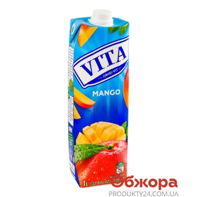 Нектар Vita 1,0л манго з м`якоттю – ИМ «Обжора»