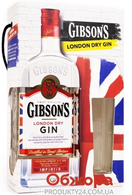 Джин Gibson`s London Dry+келих 37,5% 0,7л – ИМ «Обжора»