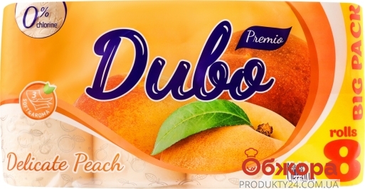 Туалетний папір Диво 8шт Premio Delicate Peach 3 шари – ИМ «Обжора»