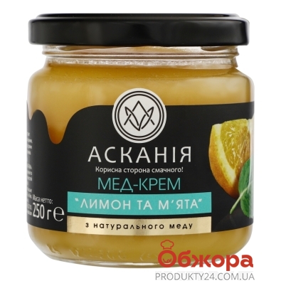 Мед-крем Асканія 250г лимон та м`ята ск/б твіст – ИМ «Обжора»