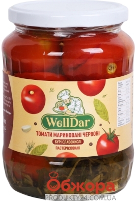 Конс WellDar 670г томати мариновані слабокислі ск/б твіст – ІМ «Обжора»
