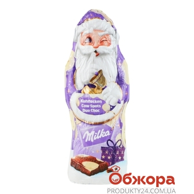 Шоколад фігурний Milka 90 г молочний у формі Діда Мороза  НР – ІМ «Обжора»