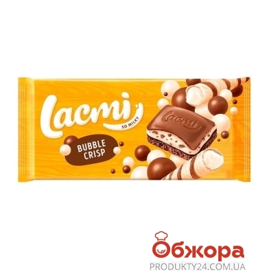 Шоколад Roshen Lacmi 85г молочний пористий Buble Crisp – ІМ «Обжора»