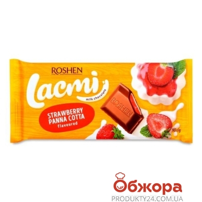 Шоколад Roshen 90г Lacmi полунична панакота – ІМ «Обжора»