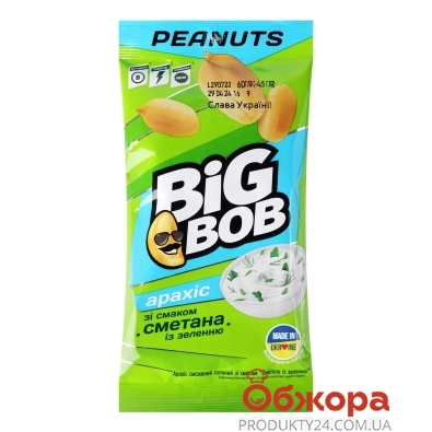 Горішки Big Bob 60г арахіс зі смаком сметана-зелень – ИМ «Обжора»