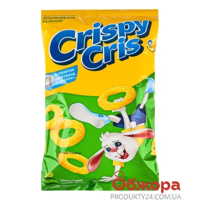 Кільця кукурудзяні Crispy Cris 55г смак сметана з зеленню – ИМ «Обжора»