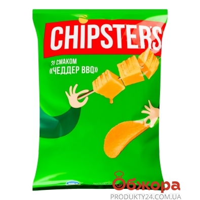 Чіпси Chipsters 130г зі смаком чеддер BBQ – ІМ «Обжора»
