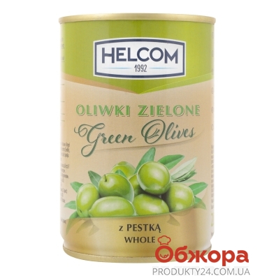 Оливки Helcom 280г зелені з/к з/б – ІМ «Обжора»