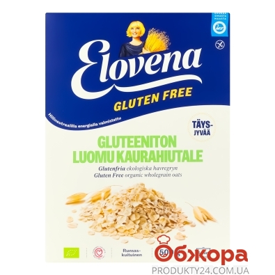 Пластівці Elovena 500г вівсяні органічні з цільного зерна к/к – ІМ «Обжора»
