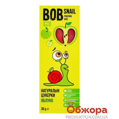 Цукерки Bob Snail 30г яблуко – ИМ «Обжора»