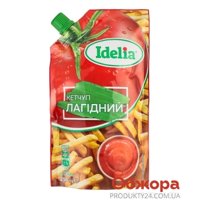 Кетчуп Idelia 250г лагідний д/п – ИМ «Обжора»