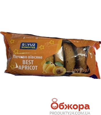 Печиво Союз-кондитер 200г вівсяне Best apricot – ІМ «Обжора»