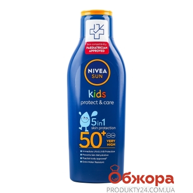 Лосьон Nivea Sun Kids 200мл protect&care сонцезахисний 5&1 SPF50+ 85486 – ИМ «Обжора»