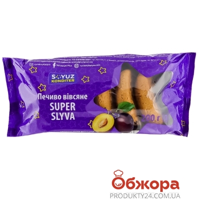 Печиво Союз-кондитер 200г вівсяне Super slyva – ІМ «Обжора»