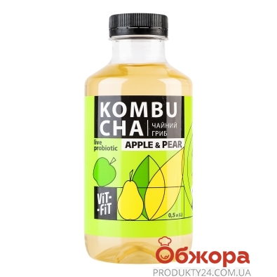 Напій Kombucha 0,5л Vit-Fit Apple&Pear – ИМ «Обжора»