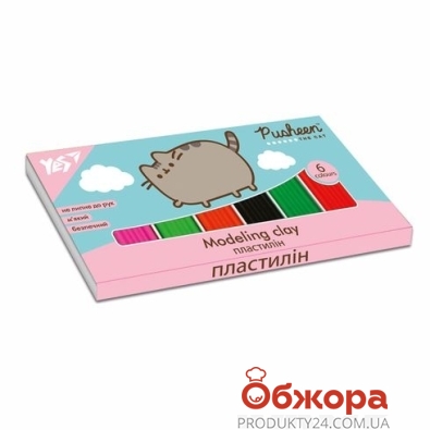 Пластилін YES 6кольорів Pusheen 120г – ІМ «Обжора»