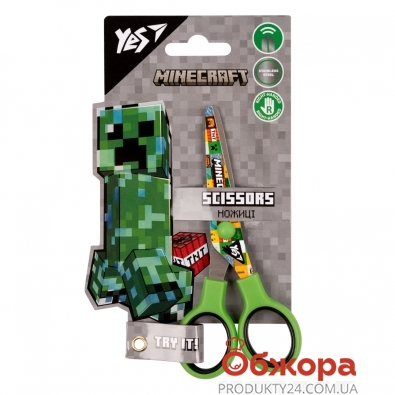 Ножиці YES Minecraft 13см з принтом на лезі – ІМ «Обжора»