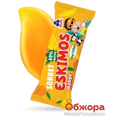 Морозиво Rud 70г сорбет Eskimos mango ескімо Рудь – ИМ «Обжора»