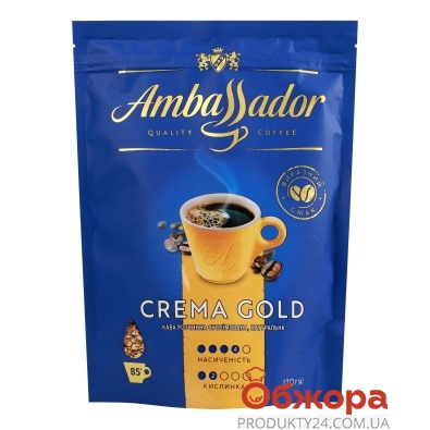 Кава Ambassador 170г Crema gold розчинна м/уп – ИМ «Обжора»