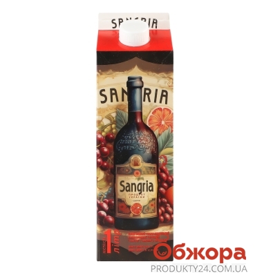 Напій винний Salute 1л 6-6,9% Sangria червоне н/солодке т/пак – ІМ «Обжора»