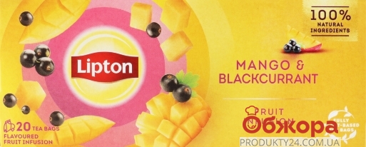 Чай Lipton 1,6г*20пак фруктовий Mango&Blackcurrant – ИМ «Обжора»