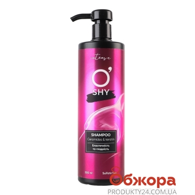 Шампунь O`shy intense 500мл ceramides@keratin еластичність та гладкість – ІМ «Обжора»