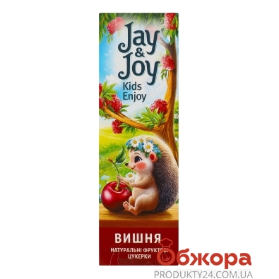 Цукерки Jay&Joy 32г фруктові натуральні вишня – ІМ «Обжора»