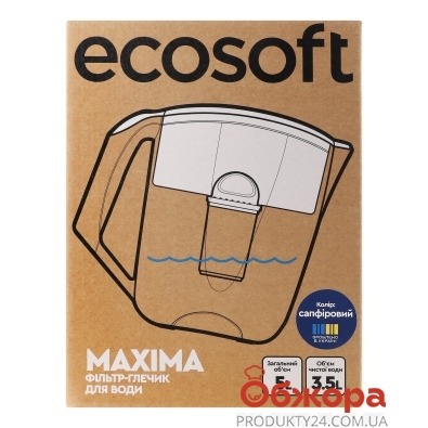 Фільтр-глечик Ecosoft для води maxima сапфіровий 5л – ІМ «Обжора»