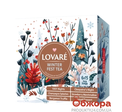 Набір чаю Lovare 157,5г Fest tea set 90пак – ІМ «Обжора»