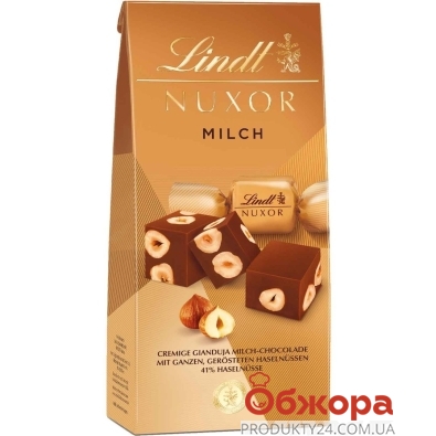 Шоколад Lindt Nuxor молочний з фундуком 103г – ІМ «Обжора»