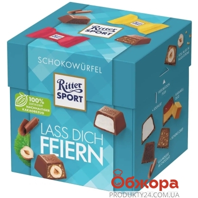 Цукерки Ritter Sport schokowurfel Lass Dich Feie176г – ІМ «Обжора»