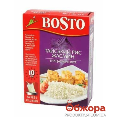 Рис Босто (Bosto) Жасмин 500 г – ІМ «Обжора»