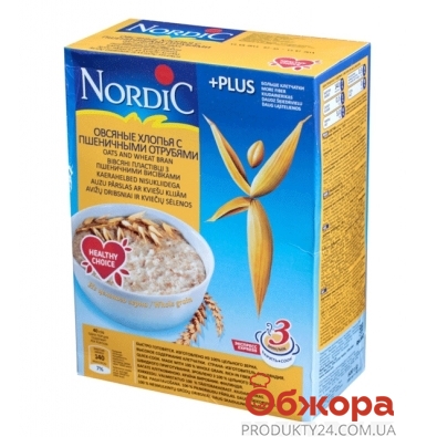 Хлопья Нордик (Nordic) овсяные с пшеничными отрубями 600 г – ИМ «Обжора»
