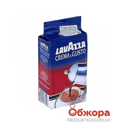 Кофе молотый брикет Crema e Gusto LaVazza 250 г – ИМ «Обжора»