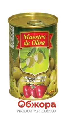 Оливки Маэстро де олива (Maestro de Oliva) 300г перец – ИМ «Обжора»